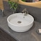 Alfi Brand ABC702 White 19" Round Semi Recessed Ceramic Sink with Faucet Hole ABC702 - alternate 1